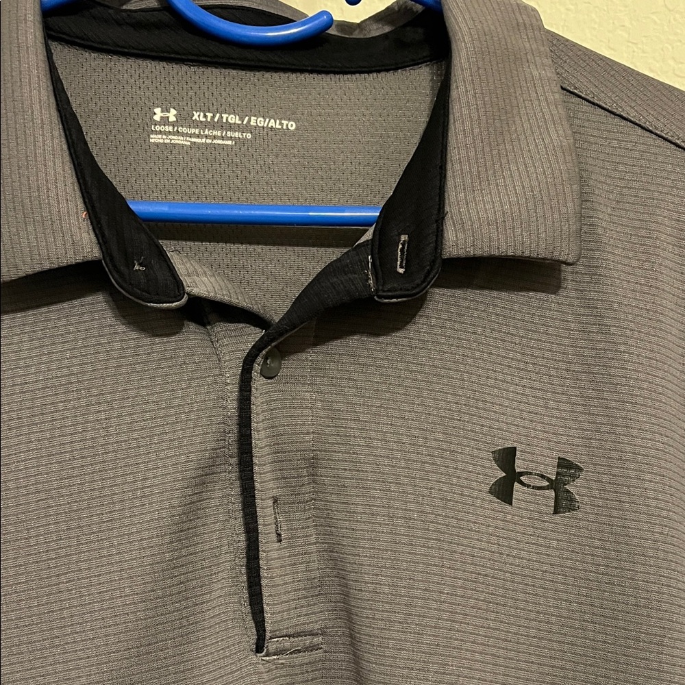Under Armour Men's Dark Gray Polo Shirt - Picture 2 of 3